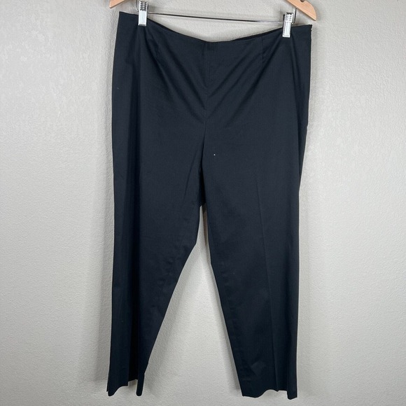 Lafayette Women's Pull On Casual Pant Straight Leg Side Zip Navy Blue Size‎ 14 - Picture 1 of 14